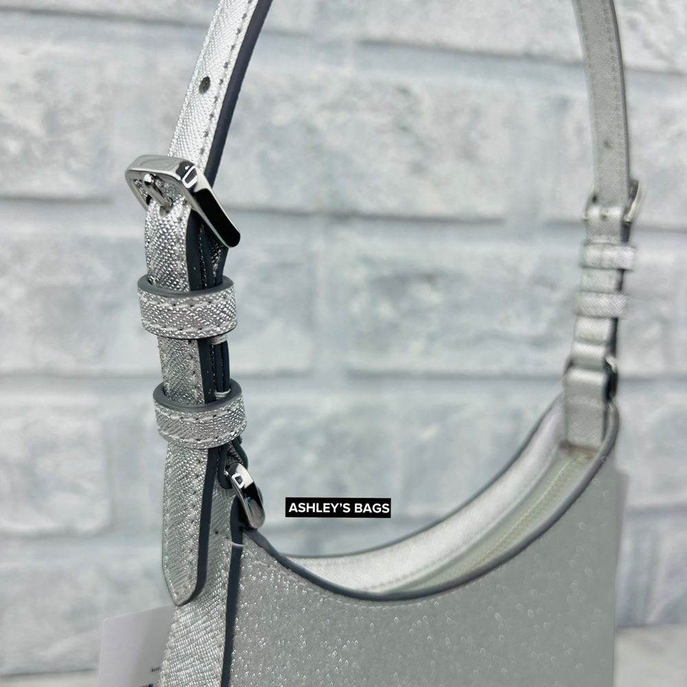 Kate Spade Glimmer Glitter Shoulder Bag In Silver - Picture 6 of 12